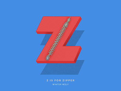Z is for Zipper 36 days of type 36 days of type lettering bright lettering design doodle drawing floating type graphic design hand lettering illustration illustrator lettering procreate typography winter wolf creative z illustration z logo z type zipper zipper logo