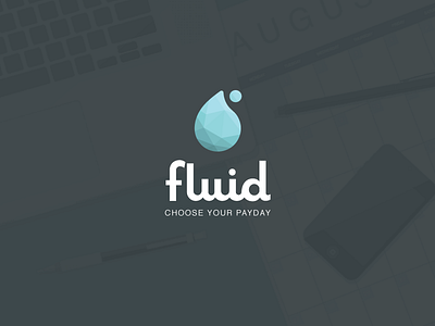 Fluid Logo bank banking drop fluid logo logotype polygon
