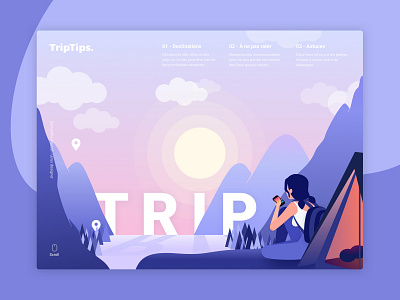 Triptips website design flatdesign illustration illustration art ui uidesign ux ui vector web website