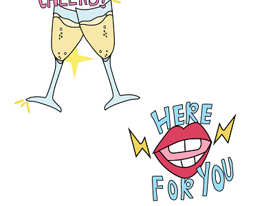 stickers celebration cheers illustration mental health mental health matters mouth new year sticker illustration