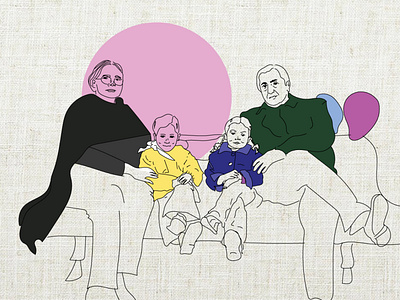 Family portrait family family design family illustration family portrait illustrator