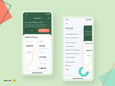 Covid-19 App design