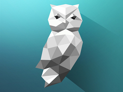 Abstract Art Owl design flat illustration owl vector