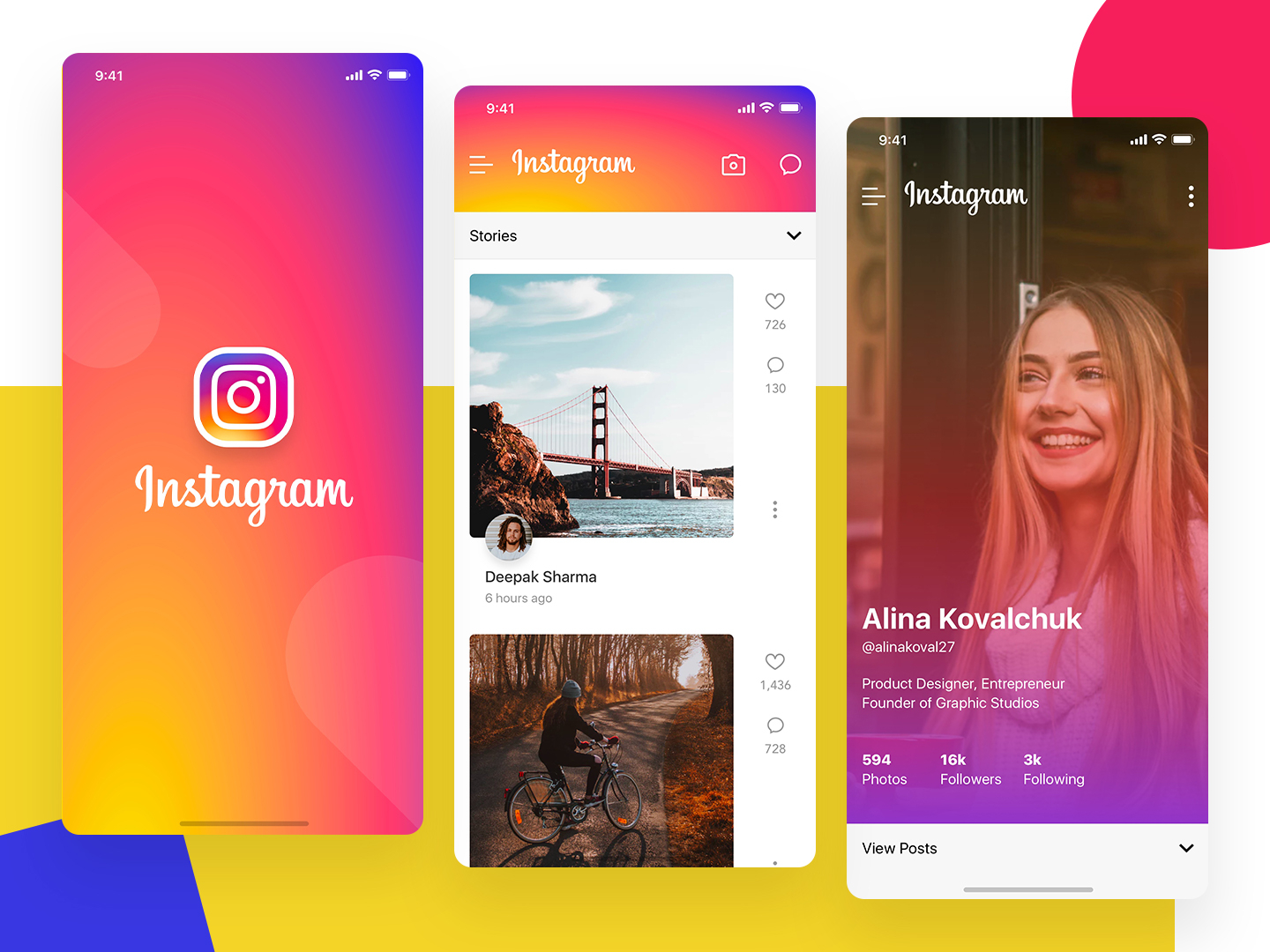 Instagram App iOS UI by Ranbir Singh on Dribbble