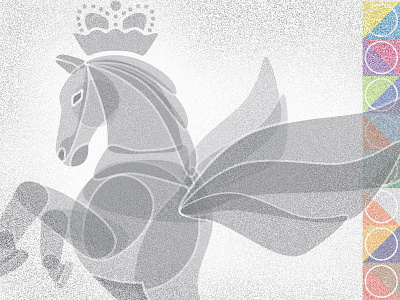 Horse greyscale horse organic shapes pegasus royal horse shapes transparent wings