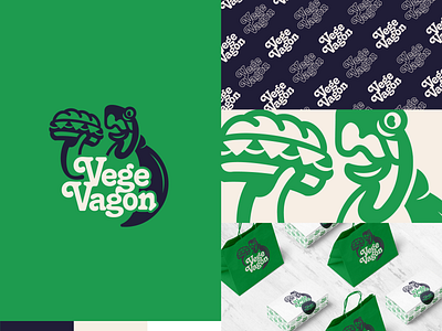 Vege Vagon branding food truck logo logo design restaurant sustainable vegan vegetarian