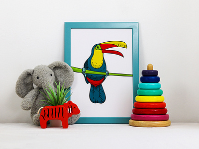 Children's Toucan Illustration adobe cc artwork artworks branding capture child childrens design drawing illustration illustrator vector