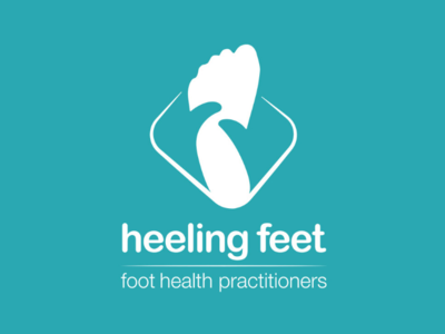 Heeling Feet Branding adobe cc branding chiropody design feet foot health care illustrator logo negative space vector