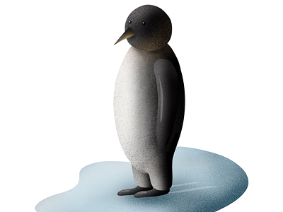 Lonely penguin art design drawing illustration ipad penguin winter
