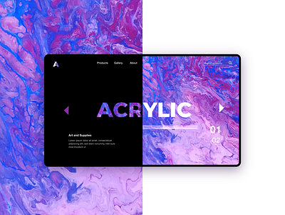 Acrylic acrylic painting acrylicpour arcylic artstore artwork design ecommerce illustrator landing page landing page landing page concept landing page illustration landingpage landingpagedesign modern painting ui user interface user interface designer ux