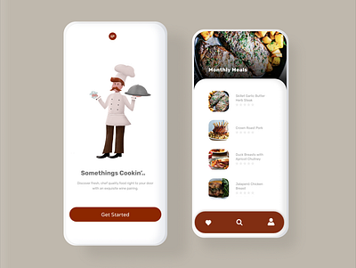 Chef UI chef design design app designer finedinning foodapp graphicdesign illustration illustrator mobile uidesign userexperience uxui visualdesign visualdesigner wine