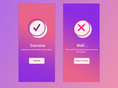 Flash Message - Error/Success - Daily UI 011 app branding concept design daily challange daily ui daily ui 011 dailyui challenge dailyui011 design error error message success success message typography ui visual design