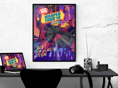 Vans Warped Tour art design festival poster illustration music poster collection print summer vans warped vector visual