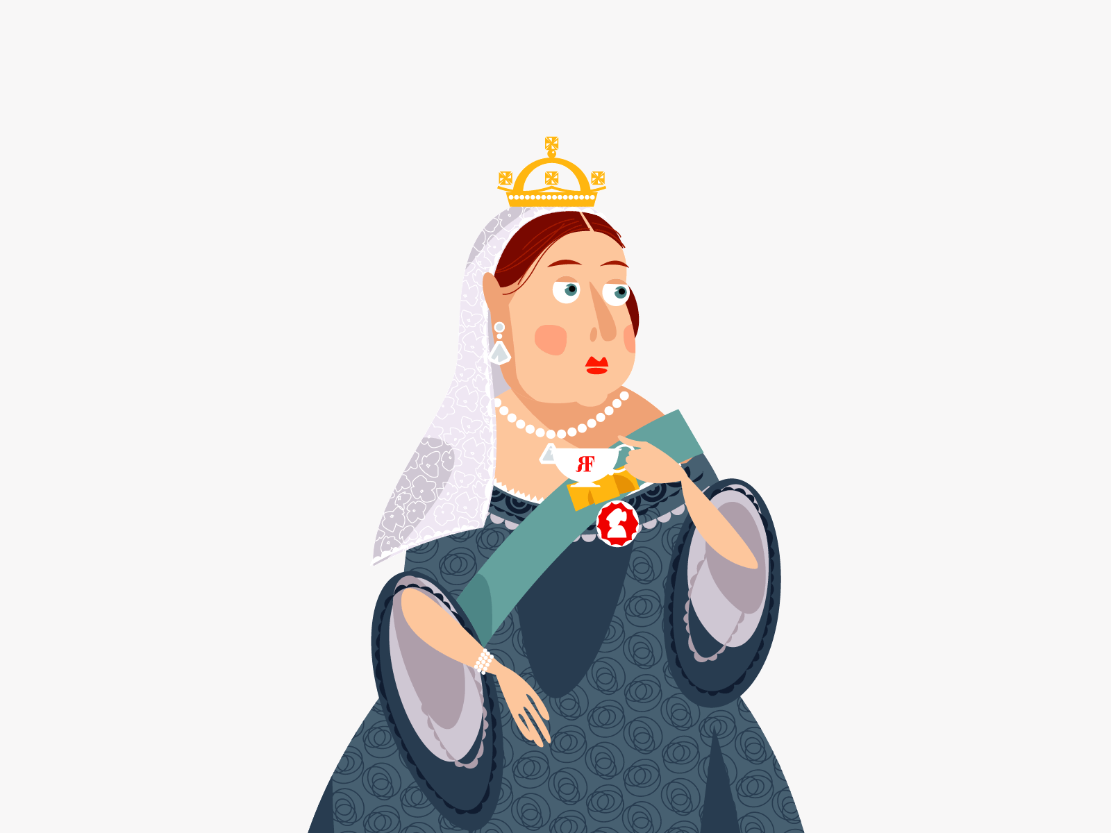 Queen Victoria instagram sticker aftereffects animation design illustration motion graphics socialmedia sticker vector