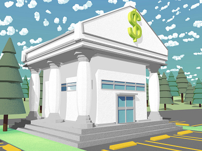 Bank - Low Poly