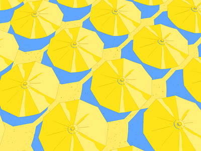 Umbrellas digital art digital illustration editorial art illustration minimalism pop art summer