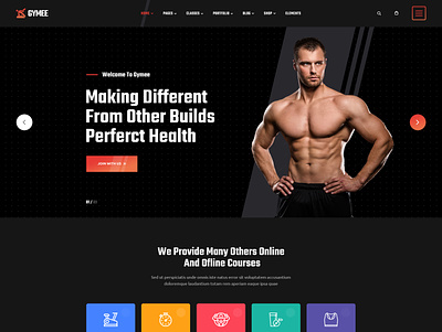GYMEE – Fitness and Gym HTML5 Template. classes fitness fitness center gym gym coach gym fitness modern personal trainer sport sports club training workout