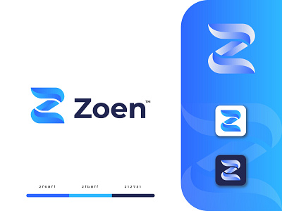 Zoen logo design | Modern z logo and app icon abstract logo app app design app logo brand brand design brand identity branding business corporate creative design creative logo icon logo logo design logo design branding logo designer minimal modern design modern logo