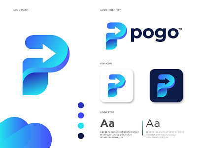 Pogo logo design | modern p logo