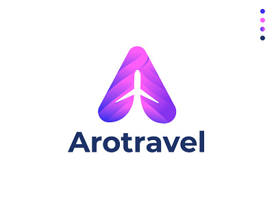 Aro travels logo design  | modern letter A logo