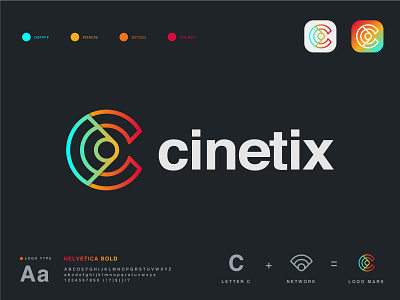 cinetix logo design abstract logo app design app logo brand identity branding business logo c letter logo c logo letter mark logo logo logo design logo designer logo mark logos logotype marketing modern logo modern logo 2020 modern logos network logo