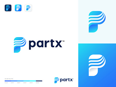 Partx Logo Design analysis app brand design brand identity branding business design lettermark logo logo design logo design branding logo designer logo mark logotype modern logo p p letter logo software symbol technology