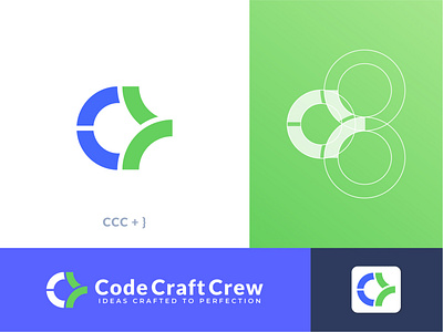 Code craft crew logo design. app brand design brand identity c letter logo code coding logo craft logo digital icon illustration lettering logo design branding logodesign modern logo web