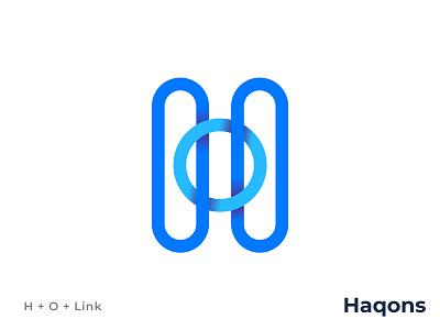 Haqons Logo Design app brand design brand identity branding business design h logo letter logo logo mark logo mark design logo mark symbol modern logo o logo o mark software
