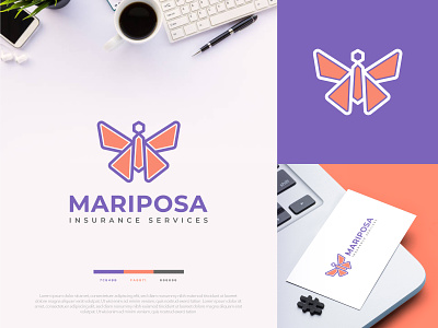 Mariposa Insurance Services Logo Design.