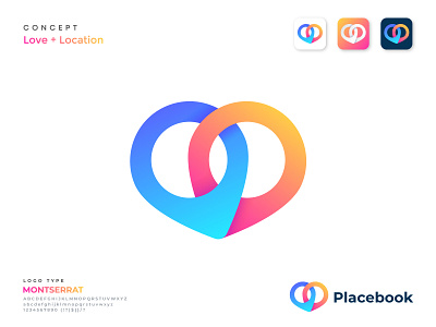 Placebook Logo design