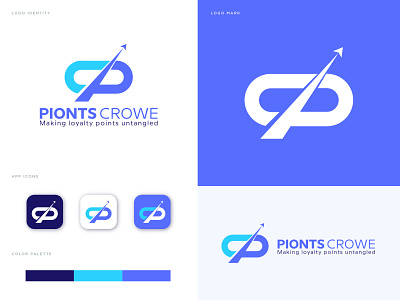 Pionts Crowe Logo Design agency booking brand identity c logo holiday holidays letter mark logo logo design logo designer logomark p logo plane planners planning travel traveling travelling trip vacations