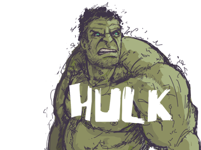 Hulk avengers digital hulk sketch