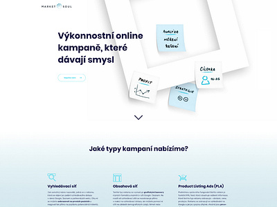 Landing page design