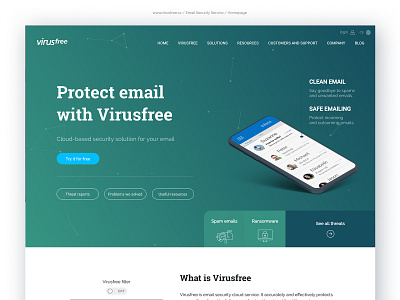 Web Design Concept - Email Security - Homepage