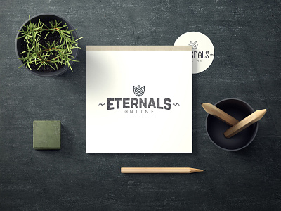 Eternals online brand branding gaminglogo identity illustration illustrator logo typography