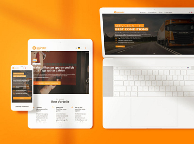 Sennder Services portfolio landing pages b2b website leads uxui webdesign webflow