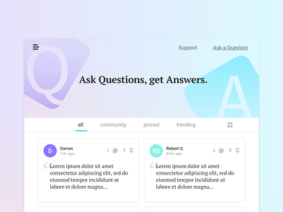 Q&A Landing Page