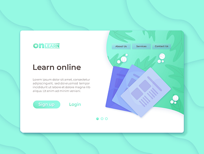 OnLearn Landing Page branding design illustration photoshop web web design webdesign website