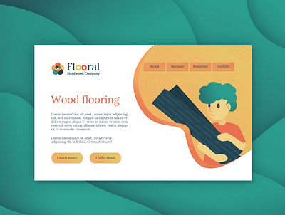 Flooral Landing Page flooral illustration illustration art illustrations web webdesign webdesigner webdesigns website website builder website concept website design