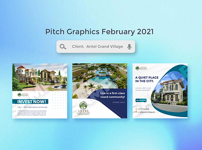 Pitch Graphics for Antel Grand Village [February 2021] ads advertisement advertising antel grand village design graphic design pitch pitch deck