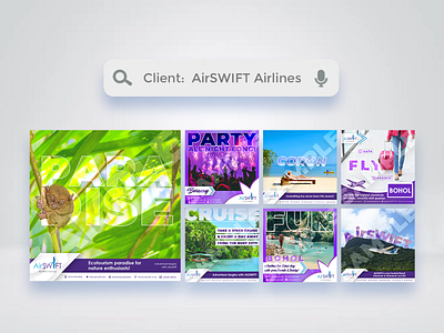 Square Graphics for AirSWIFT Airlines [2019] Part 1 ads advertisement advertising design font graphic design marketing type type design typography