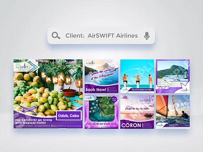 Square Graphics for AirSWIFT Airlines [2019] Part 2 ads advertisement advertising design graphic design marketing type type design typography
