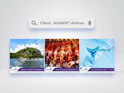 Square Graphics for AirSWIFT Airlines [2019] Part 3 ads advertisement advertising design graphic design marketing