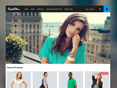 Modern Template clothing e commerce girl modern product shop shopping cart store template theme