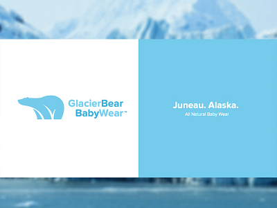 GlacierBear BabyWear Logo baby brand fun identity logo mark newborn pregnancy products