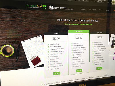 Pricing design desk mock up plans pricing sign up tablet trial ui ux website