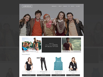 LUMINOUS ECOMMERCE THEME create dynamic e commerce ecommerce online products shop store theme