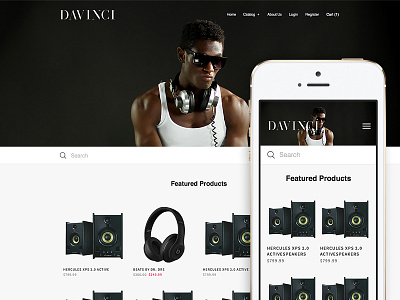 Davinci better credit e commerce ecommerce mobile online responsive shop store template theme web