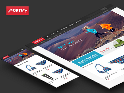 Sportify Theme ecommerce mobile online store responsive retail search shop template theme typography website