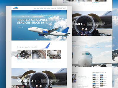 Concept re-design blue fresh layout modern redesign web